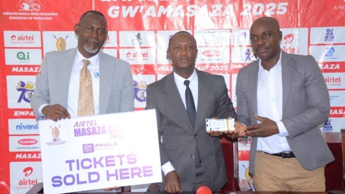 Hon. Robert Serwanga (center) launching the 2025 Buganda Masaza Cup tickets. Hon. Robert Serwanga (center) launching the 2025 Buganda Masaza Cup tickets.